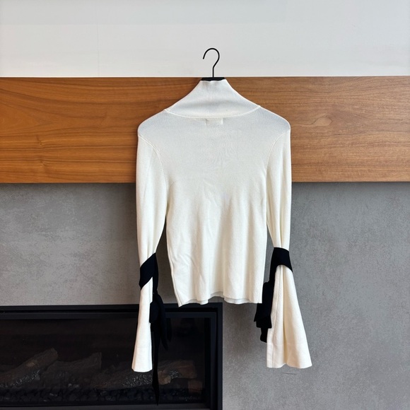 MAEVE BY ANTHROPOLOGIE MOCK NECK BELL SLEEVE SWEATER, SIZE M - Picture 12 of 14